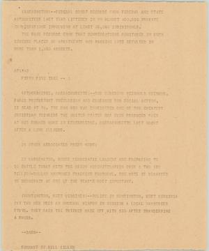 Primary view of object titled '[News Script: Washington, Stockbridge, and Huntington]'.
