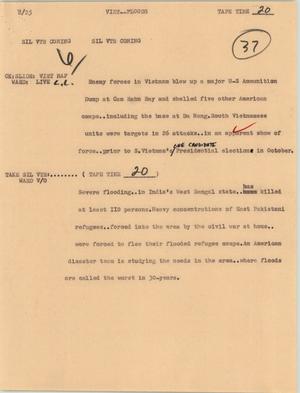 Primary view of object titled '[News Script: Vietnam-Floods]'.