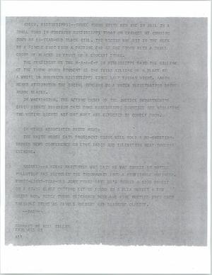 Primary view of object titled '[News Script: Associated Press update]'.