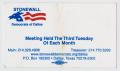 Text: [Business Card for Stonewall Democrats of Dallas]