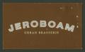 Text: [Jeroboam Urban Brasserie's business card]