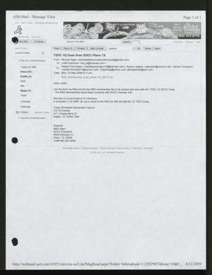 Primary view of object titled '[Email from Mike Agan to Judith Kaufman]'.