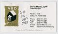 Primary view of [Business Card for David Morris]