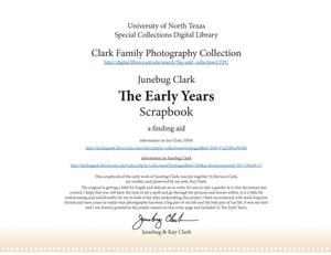 Primary view of object titled '[Facsimile of Junebug Clark The Early Years scrapbook]'.