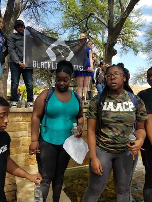 Primary view of object titled '[NAACP students at Counter-Protest]'.