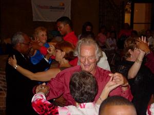Primary view of object titled '[Alan Stark dances at closing dinner for 2006 World Dance Alliance V General Assembly of The Americas]'.