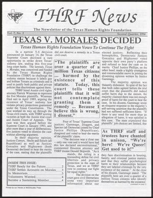 Primary view of object titled 'Texas v. Morales Decided, Volume 7, Number 1, 1994'.