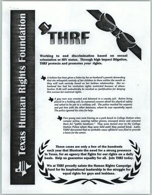 Primary view of object titled '[Texas Human Rights Foundation newsletter]'.