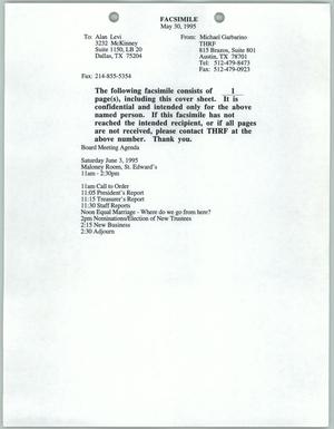Primary view of object titled '[Letter from Michael Garbarino to Alan Levi, May 30, 1995]'.