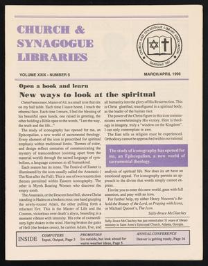 Primary view of object titled 'Church & Synagogue Libraries, Volume 29, Number 5, March/April 1996'.