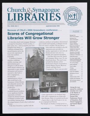 Primary view of object titled 'Church & Synagogue Libraries, Volume 39, Number 5, September/October 2006'.