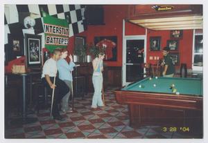 Primary view of object titled '[Photograph of TAMS students playing pool]'.