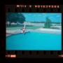 Photograph: [Photograph of a boy doing a flip into a pool]