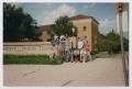 Photograph: [Photograph of TAMS students posing with UNT sign]