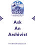 Text: ["Ask An Archivist" poster]