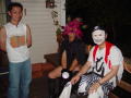 Photograph: [Halloween party guests on the porch]