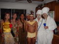 Photograph: [Guests in kitchen at Halloween party]