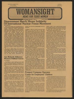 Primary view of object titled 'Womansight: News for North Texas Women, Volume 3, Number 3, September 1982'.