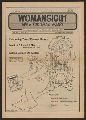 Womansight: News for North Texas Women, Volume 2, Number 1, June 1981