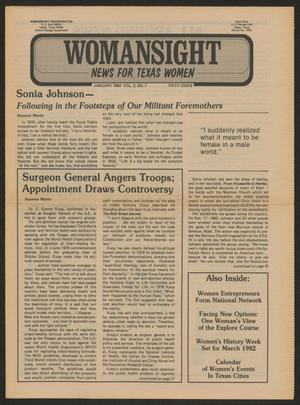Womansight: News for North Texas Women, Volume 2, Number 7, January 1982