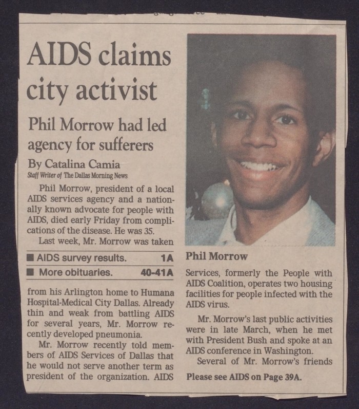 banan bygning Settle Clipping: AIDS claims city activist Phil Morrow had led agency for  sufferers] - The Portal to Texas History