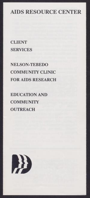 Primary view of object titled '[AIDS Resource Center pamphlet]'.