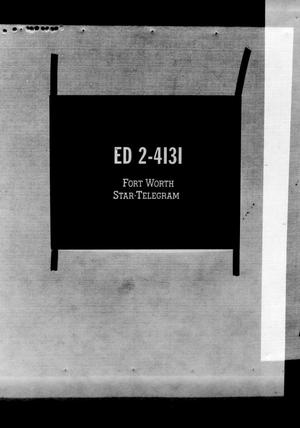 Primary view of object titled '[Phone number for the Star Telegram]'.