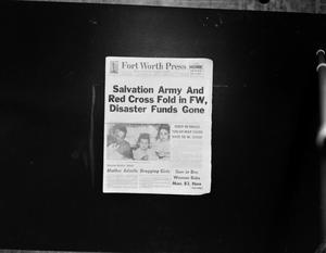 Primary view of object titled '[Salvation Army headline]'.