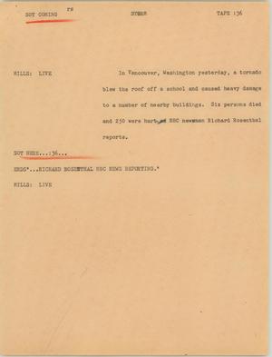Primary view of object titled '[News Script: Storm]'.