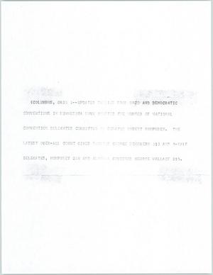 Primary view of object titled '[News Script: Updated tallies]'.