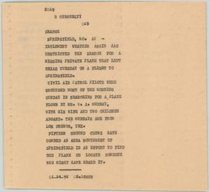 Primary view of object titled '[News Script: Search]'.