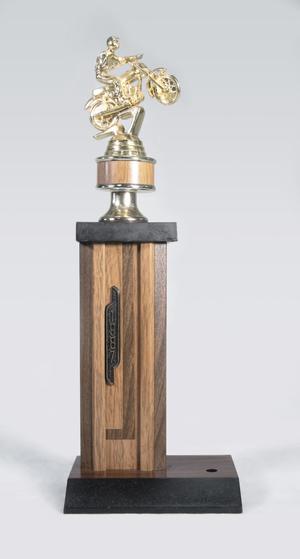 Primary view of object titled '[1987 Flying W trophy]'.