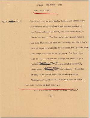 Primary view of object titled '[News Script: Pilot]'.