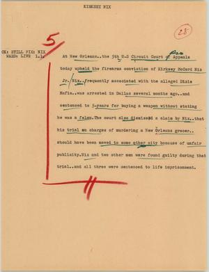 Primary view of object titled '[News Script: Kirksey]'.