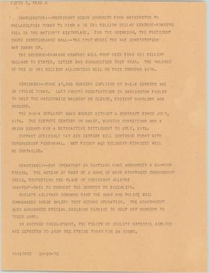 Primary view of object titled '[News Script: National and international]'.