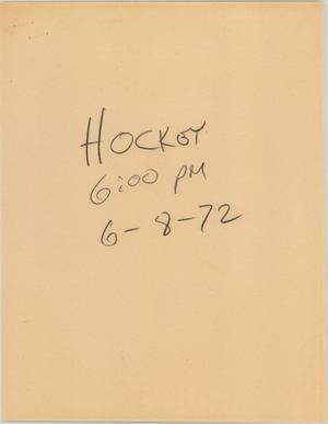 Primary view of object titled '[News Script: Hockey]'.