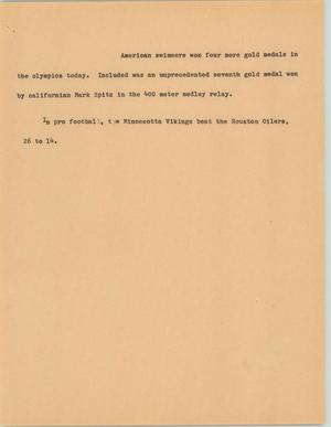 Primary view of object titled '[News Script: Sports news]'.