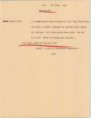 Primary view of object titled '[News Script: Jobs]'.