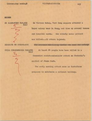 Primary view of object titled '[News Script: Vietnam-Cambodia]'.
