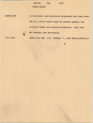 Primary view of object titled '[News Script: Device]'.