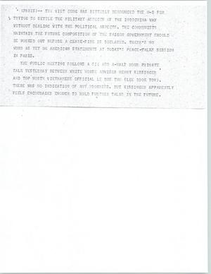 Primary view of object titled '[News Script: Vietnam war]'.