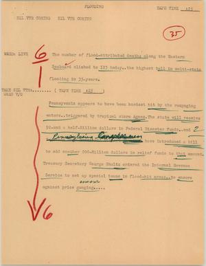 Primary view of object titled '[News Script: Flooding]'.