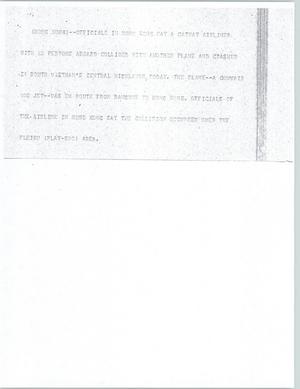 Primary view of object titled '[News Script: Two plane collision]'.
