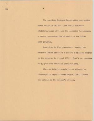 Primary view of object titled '[News Script: SBA]'.