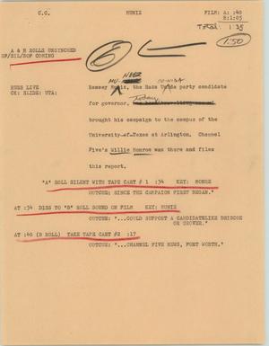 Primary view of object titled '[News Script: Muniz]'.