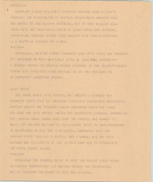 Primary view of object titled '[News Script: Democrats]'.