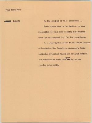 Primary view of object titled '[News Script: Folo Texas VPS]'.