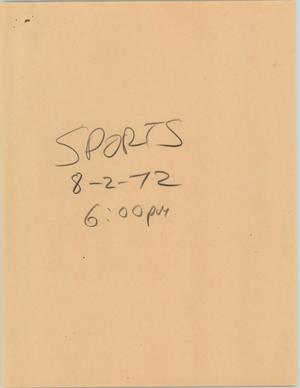 Primary view of object titled '[News Script: 6 & 10 PM sports]'.