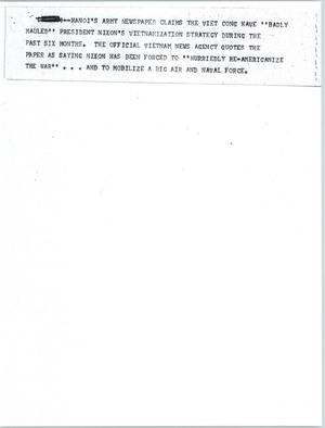 Primary view of object titled '[News Script: Hanoi newspaper]'.