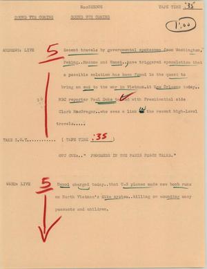 Primary view of object titled '[News Script: MacGregor]'.